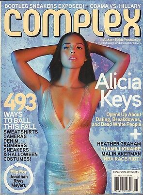 Complex October 2007 Alicia Keys, Jonathan Rhys Meyers VG 032216DBE