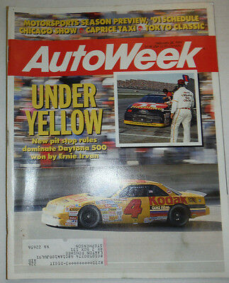 Autoweek Magazine Ernie Irvan Daytona 500 February 1991 030315r