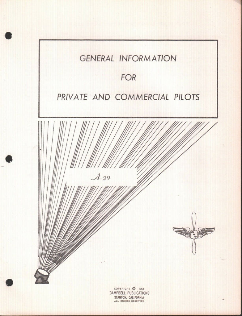 General Information for Private & Commercial Pilots A-29 Ex-FAA 121918AME2