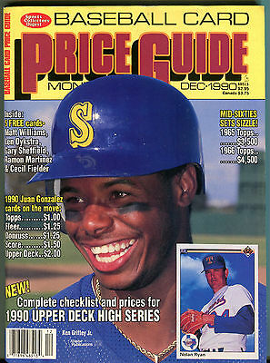 SCD Baseball Card Price Guide December 1990 Ken Griffey Jr. EX 060216jhe