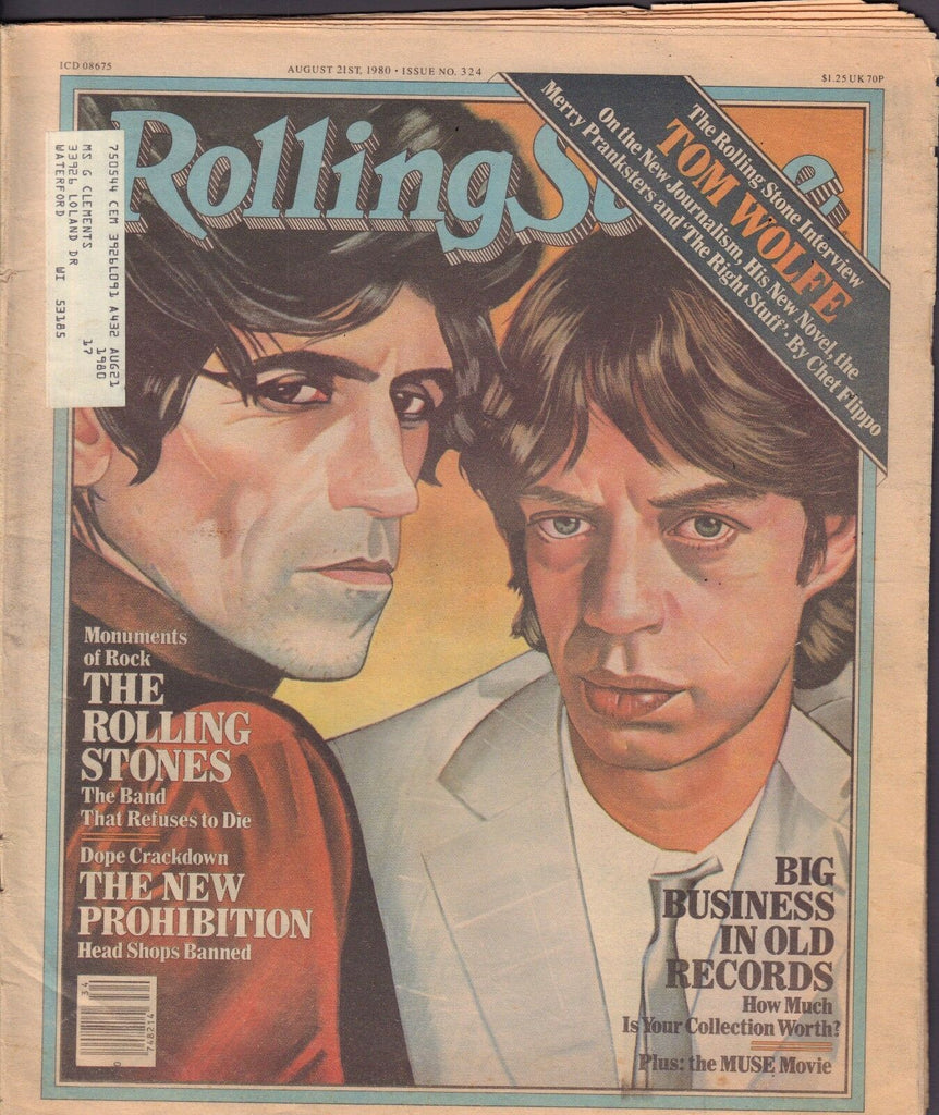 Rolling Stone August 21 1980 Tom Wolfe, The Rolling Stones w/ML VG 122816DBE