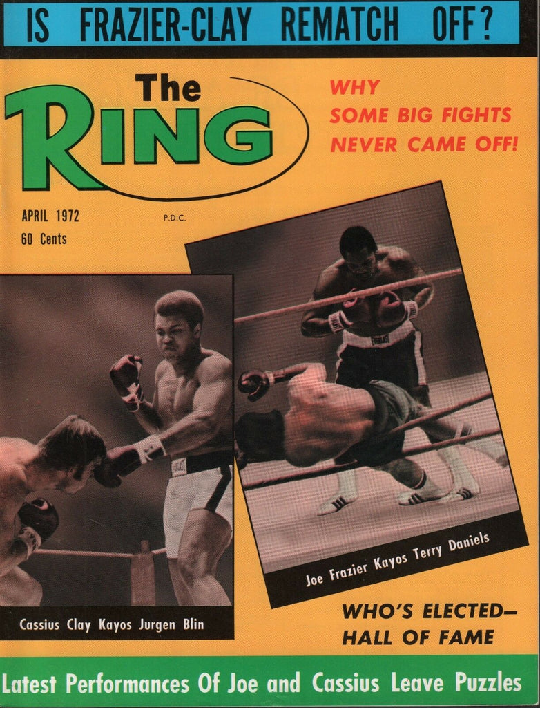 Cassius Clay Muhammad Ali Joe Frazier The Ring April 1972 050918DBX