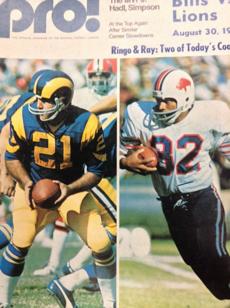 Pro! Magazine Bills Vs Lions Ringo & Ray August 30, 1974 012319nonr