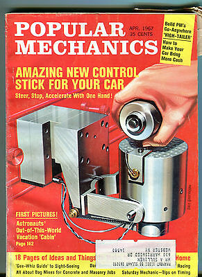 Popular Mechanics Magazine April 1967 Control Stick For Your Car EX 033116jhe