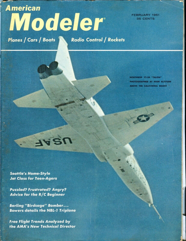 American Modeler Magazine February 1961 Northrop Talon VG No ML 040517nonjhe