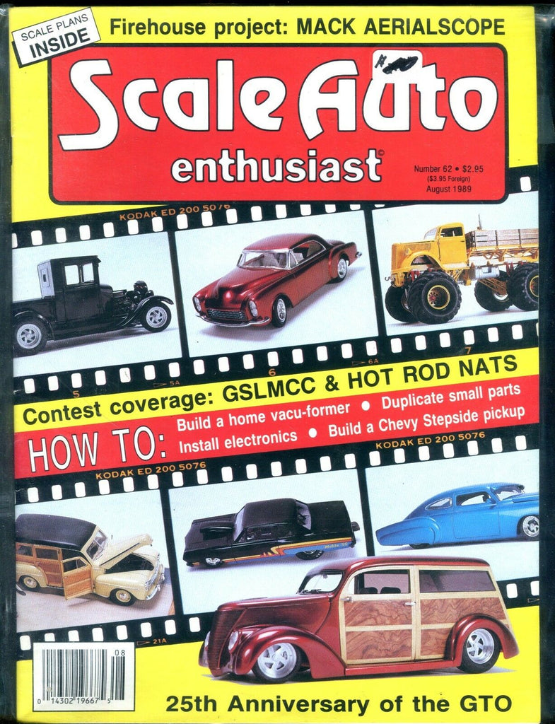 Scale Auto Enthusiast Magazine August 1989 GTO EX No ML 122316jhe