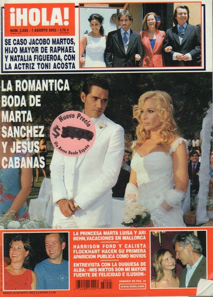 HOLA Spanish Mag August 1 2002 Jesus Cabanas Harrison Ford 021819DBE