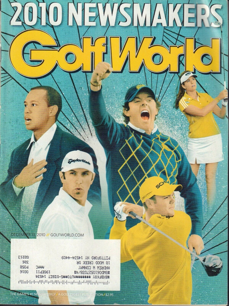 Golf World Magazine December 13 2010 Tiger Woods Rory McIlroy 072717nonjhe