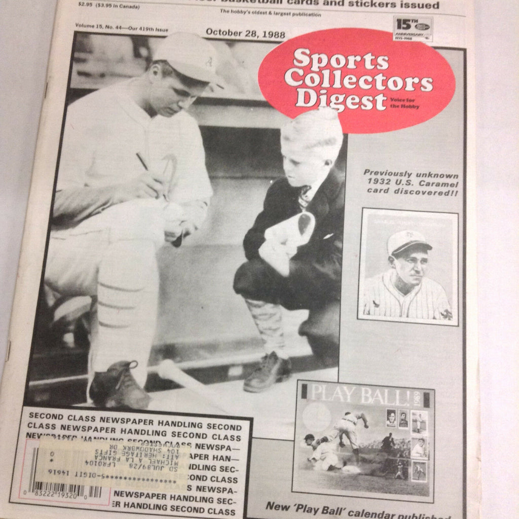 Sports Collectors Digest Magazine U.S. Caramel Card October 28, 1988 061217nonr