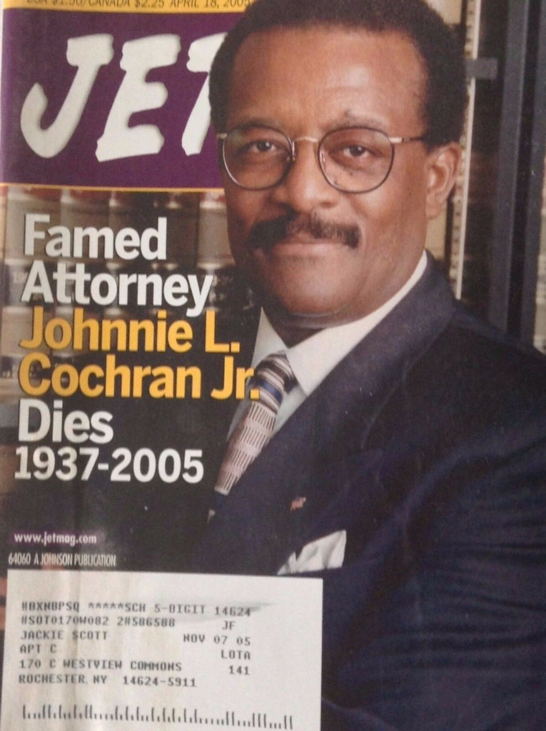 Jet Magazine Johnny L. Cochran Jr. April 18, 2005 090517nonrh