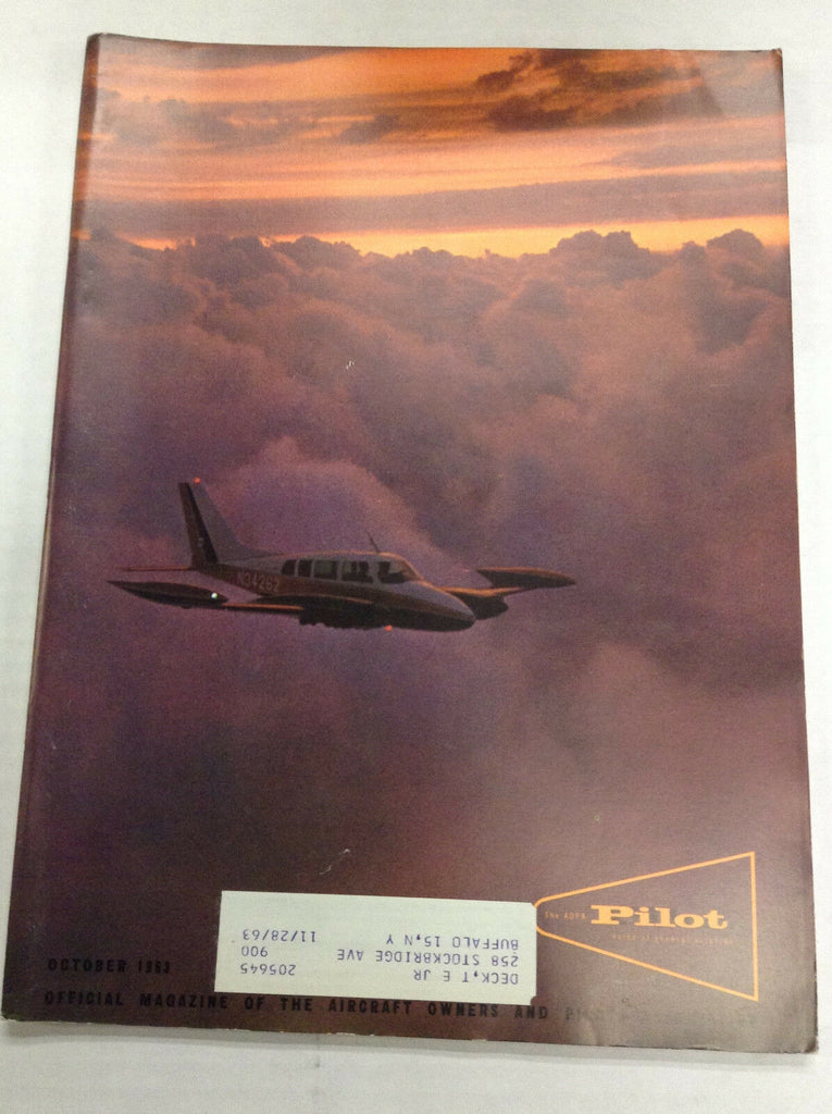 The Aopa Pilot Magazine Asa Rountree & Halaby October 1963 120116R