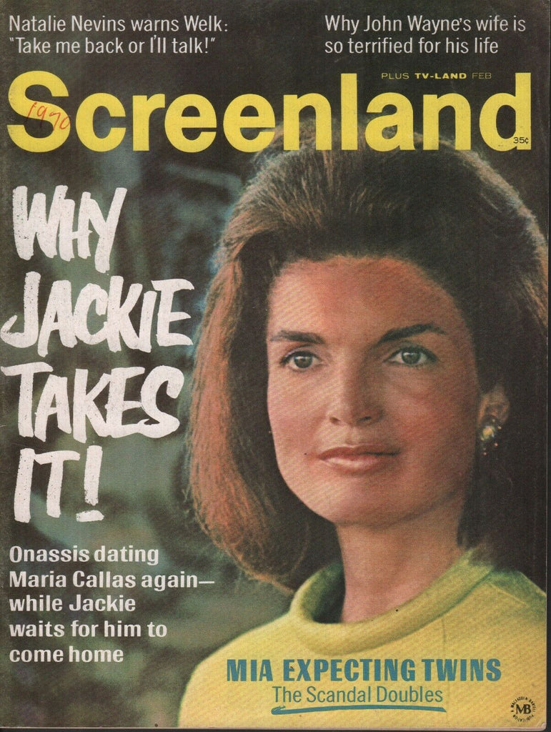 Screenland February 1970 Jackie Kennedy Onassis Maria Callas 072219AME