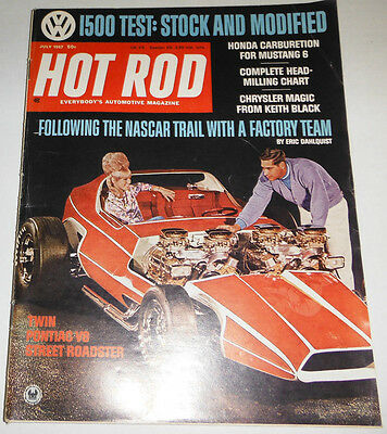 Hot Rod Magazine Twin Pontiac V8 Street Roadster July 1967 081114R