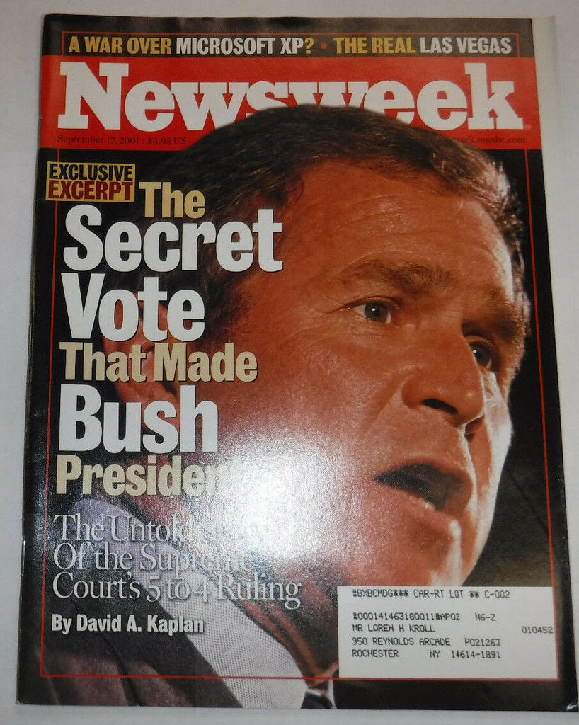 Newsweek Magazine George W. Bush September 17, 2001 101816R