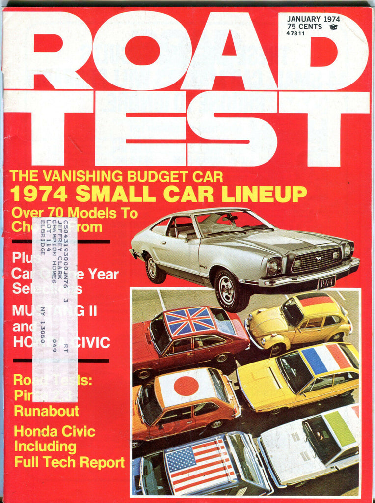 Road Test Magazine January 1974 Small Car Lineup VGEX 082516jhe