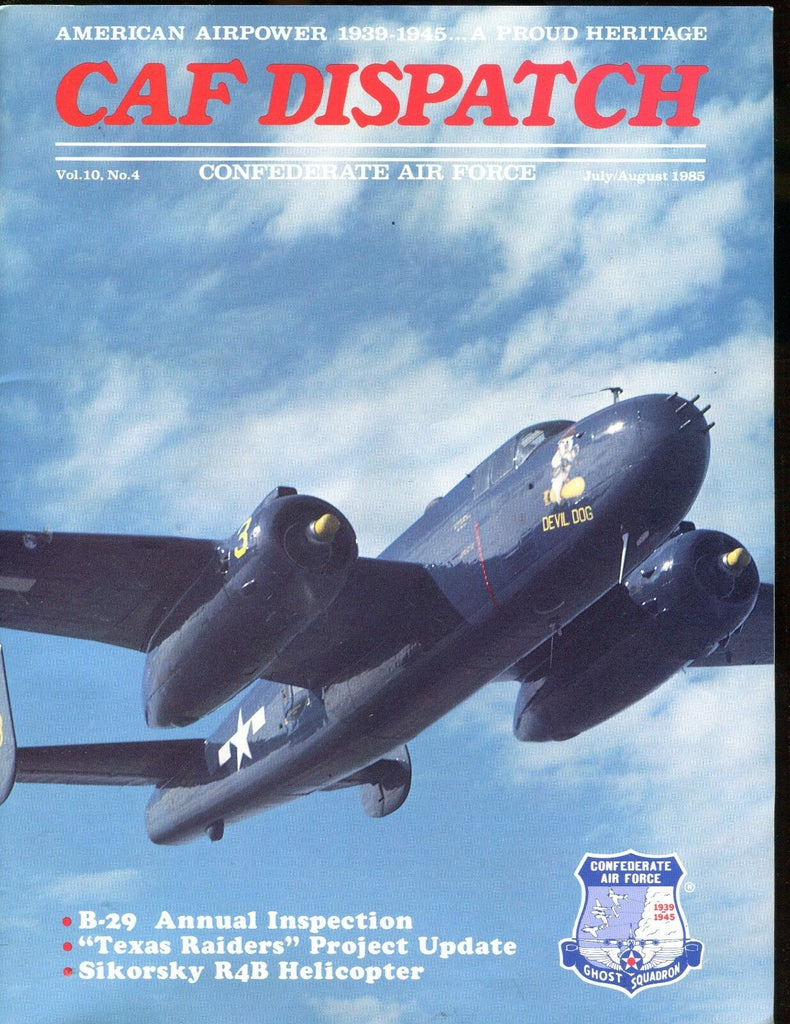 CAF Dispatch Magazine July/August 1985 Sikorsky R4B EX No ML 010617jhe