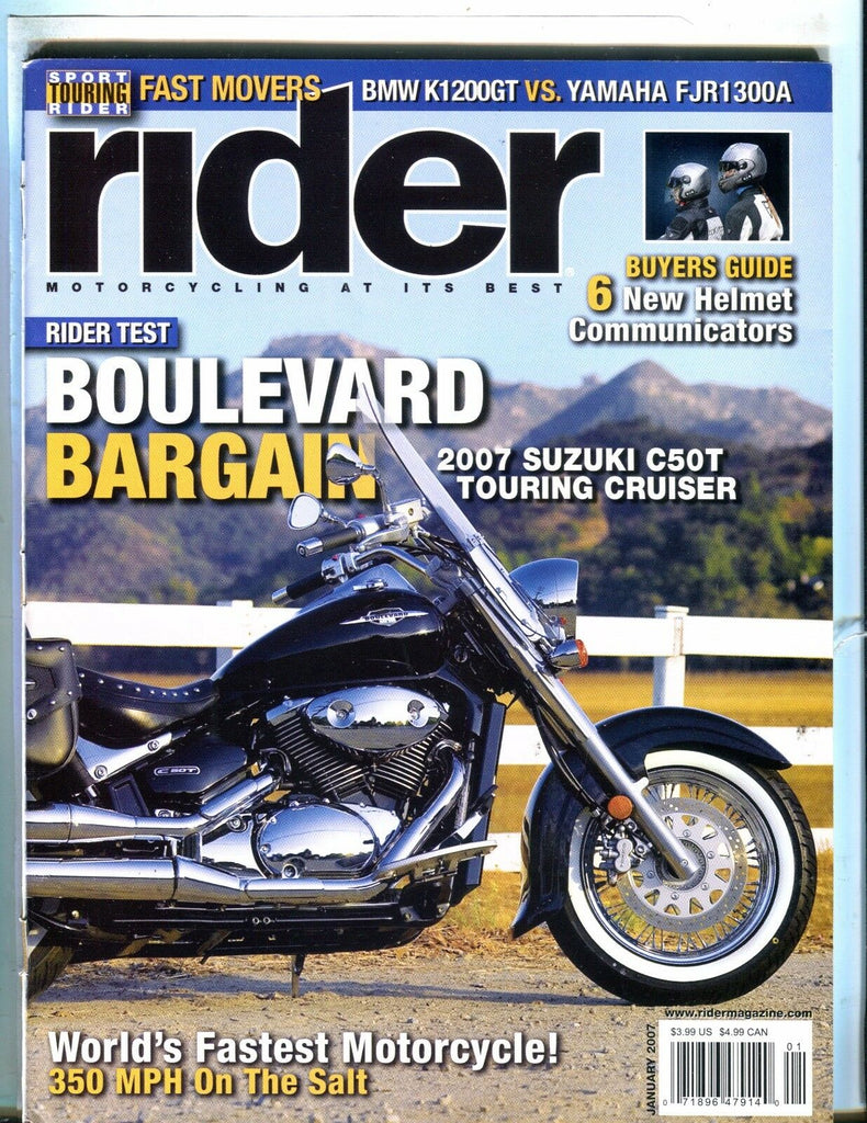 Rider Magazine January 2007 Suzuki C50T EX No ML 051017nonjhe