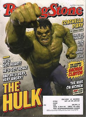 Rollingstone Issue 1234 May 7 2015 The Hulk w/ML EX 112715DBE