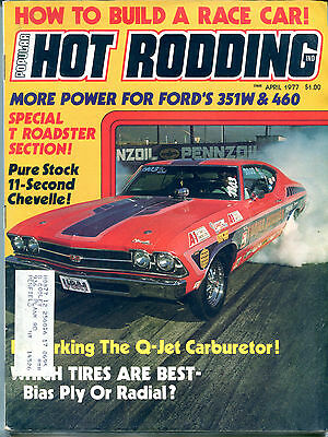 Hot Rodding Magazine April 1977 Ford's 351W & 460 ML VGEX 122215jhe