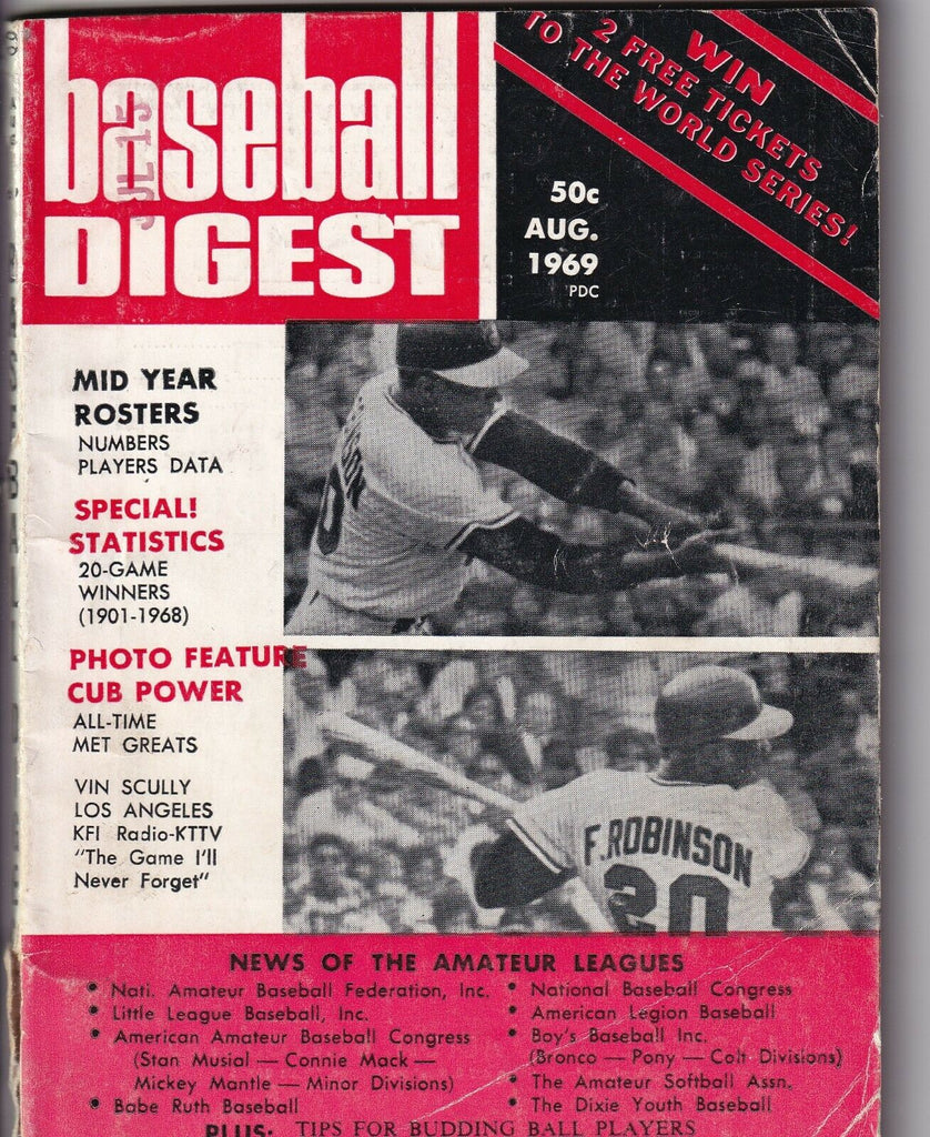 Baseball Digest Magazine Frankie Robinson August 1969 051919nonr