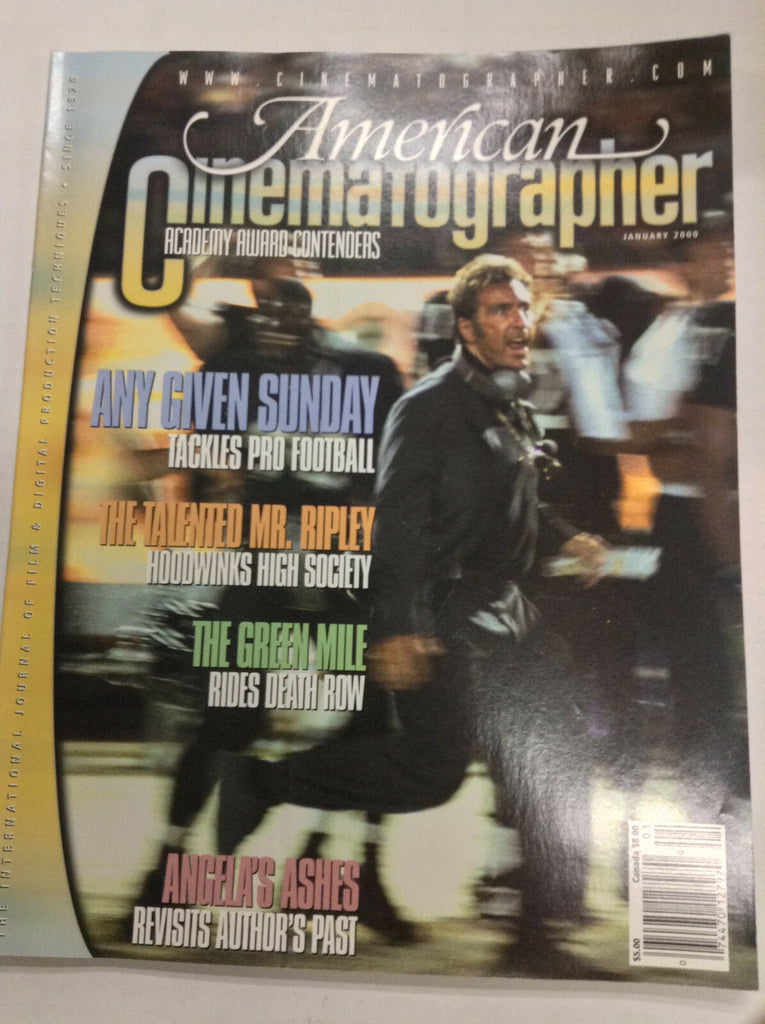 American Cinematographer Magazine Al Pacino Any Given January 2000 040517nonr