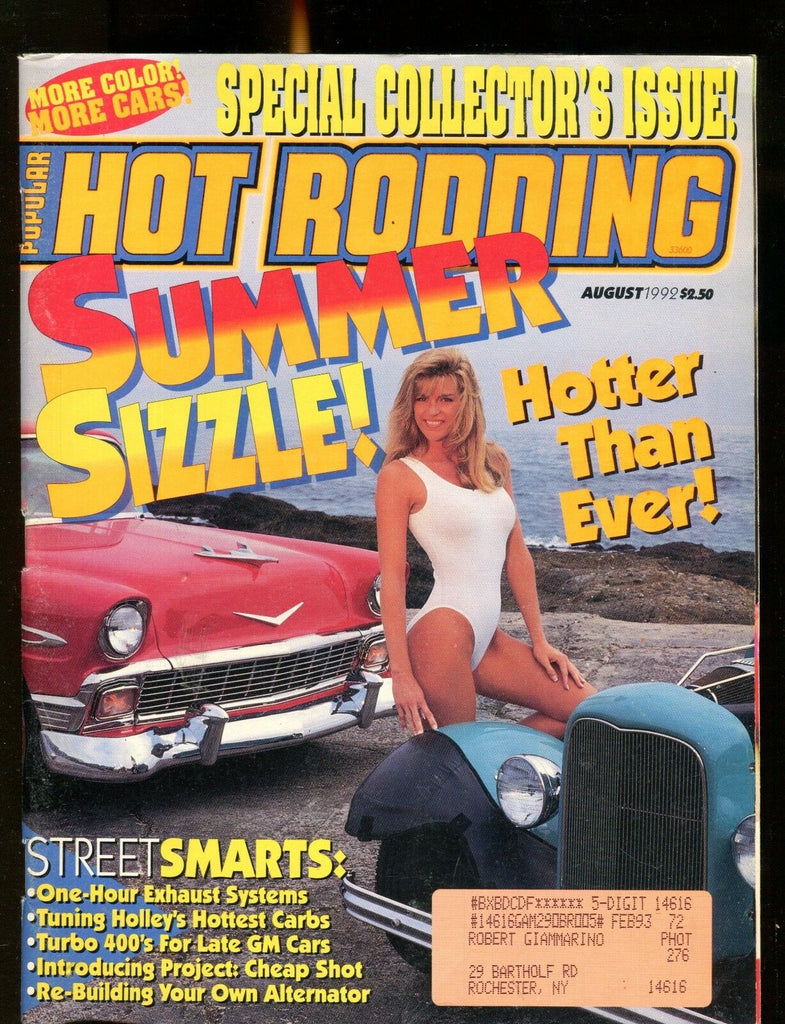 Popular Hot Rodding Magazine August 1992 EX w/ML 012617jhe