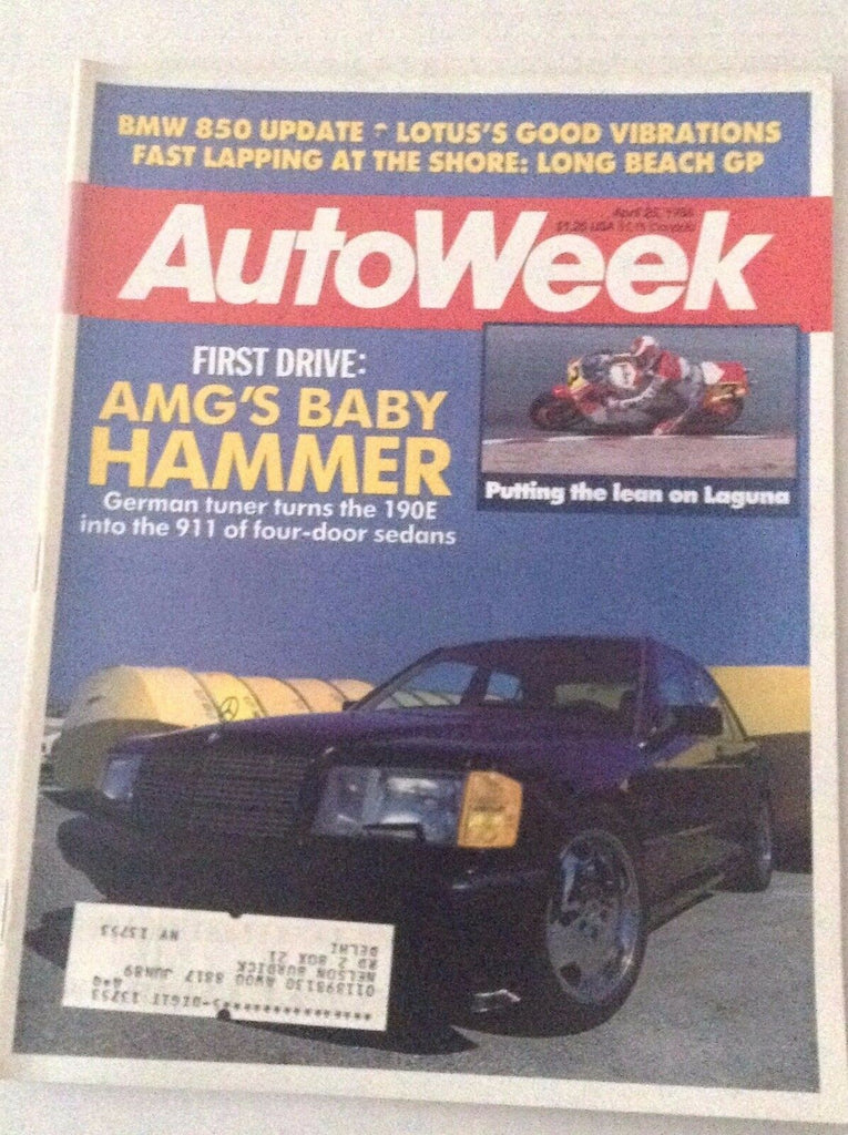 Autoweek Magazine AMG's Baby Hammer 911 German Tuner April 25, 1988 011717RH