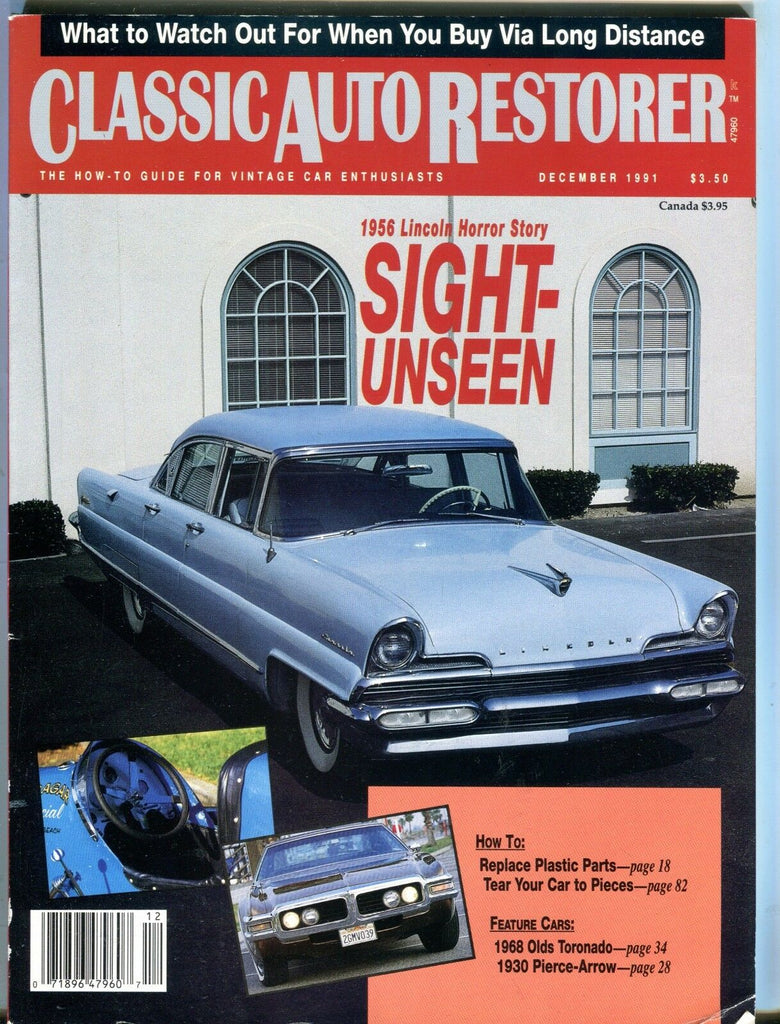 Classic Auto Restorer Magazine December 1991 1956 Lincoln EX 042717nonjhe