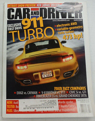 Car And Driver Magazine 911 Turbo Four Fast Comparos March 2006 052715R
