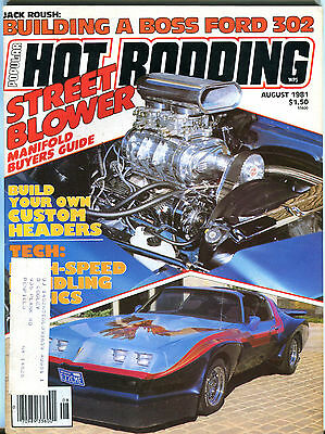 Popular Hot Rodding Magazine August 1981 Street Blower VGEX 010816jhe