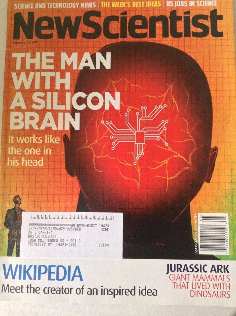 New Scientist Magazine Man With A Silicon Brain February 9, 2007 081417nonrh2