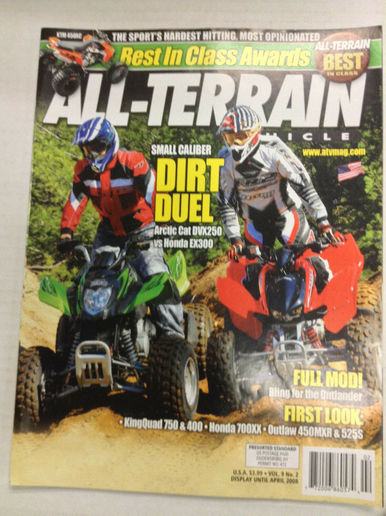 All-Terrain Magazine Arctic Cat DVX250 Honda EX300 April 2008 032717nonR