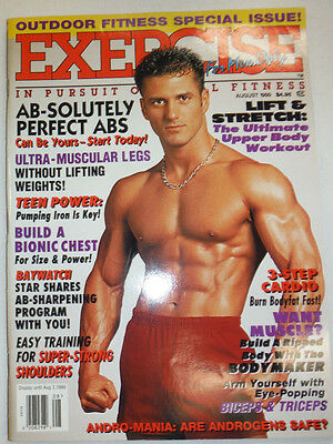 Exercise For Men Magazine Lift & Stretch & Baywatch August 1999 NO ML 030515R2