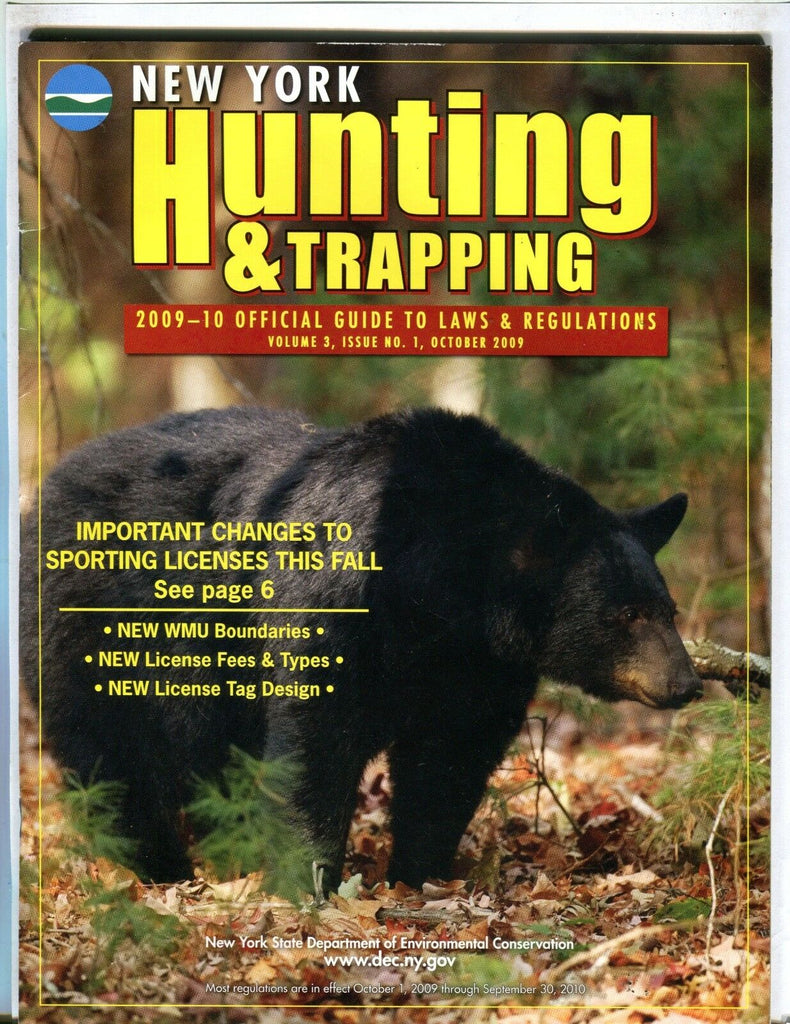 New York Hunting & Trapping Magazine 2009-2010 Guide EX No ML 092816jhe