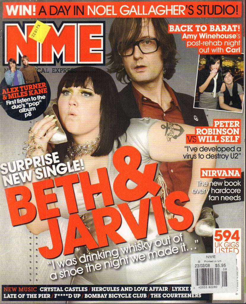 NME UK February 2008 Beth & Jarvis, Nirvana, Amy Winehouse 062717nonDBE