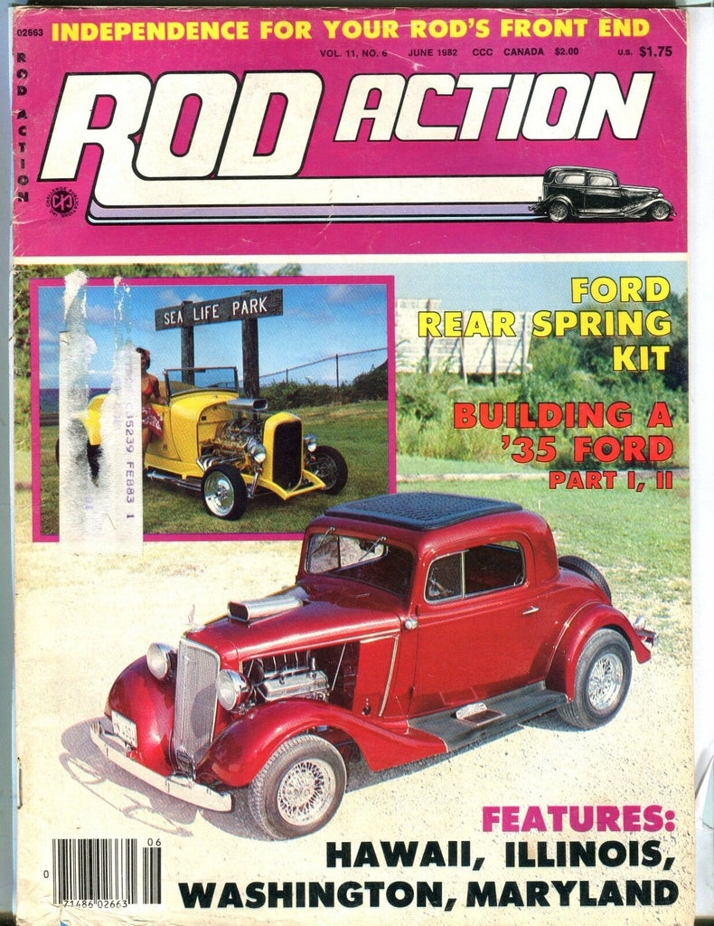 Rod Action Magazine June 1982 '35 Ford VG w/ML 030817nonjhe
