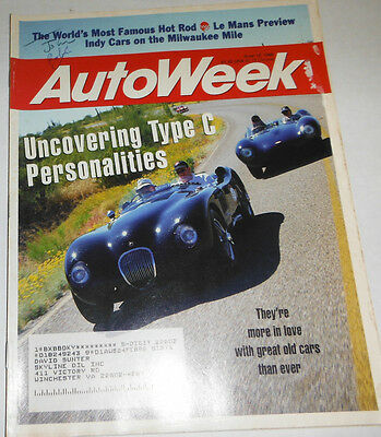 Autoweek Magazine Type C Personalities June 1995 080714R