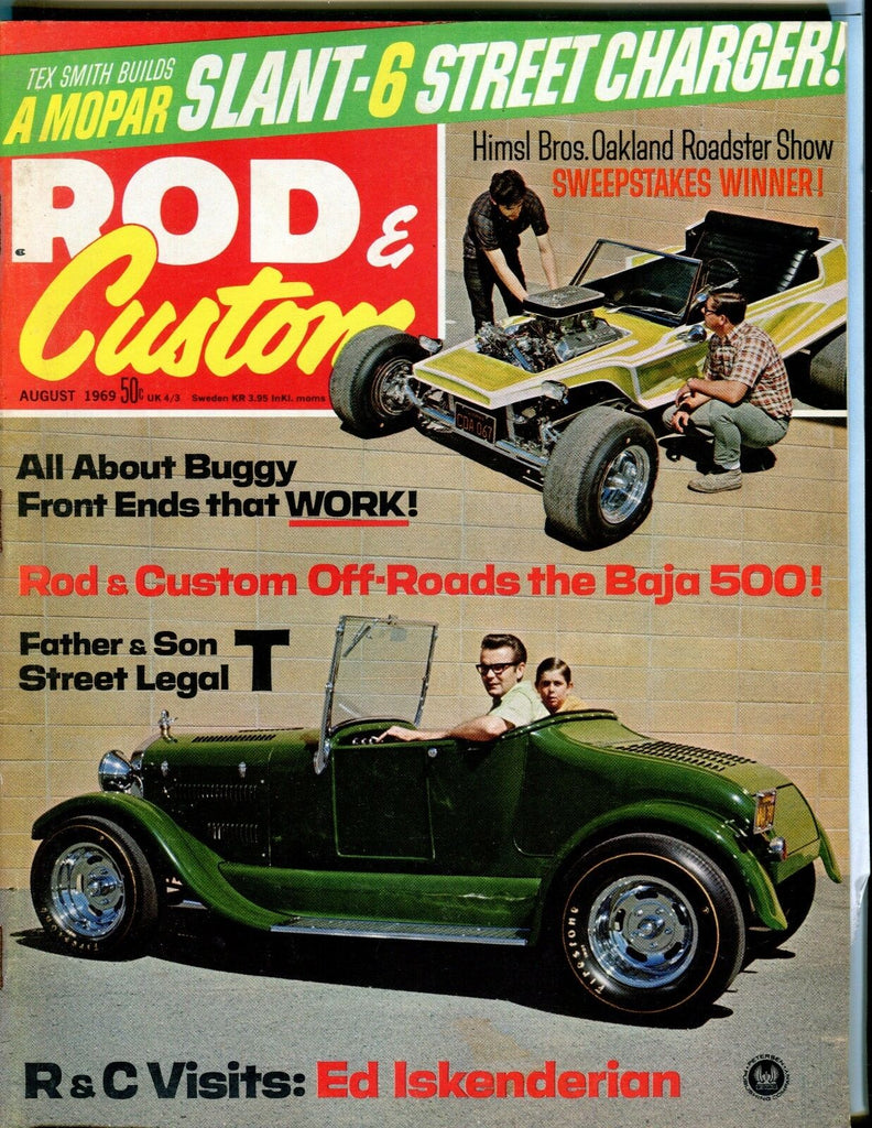 Rod & Custom Magazine August 1969 Ed Iskenderian EX No ML 041217nonjhe