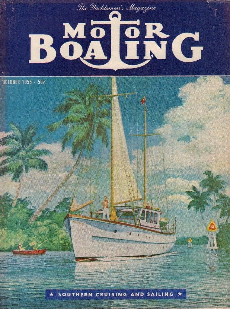 Motor Boating October 1955 Evinrudes for '56, Floridas Dilemma 050917nonDBE