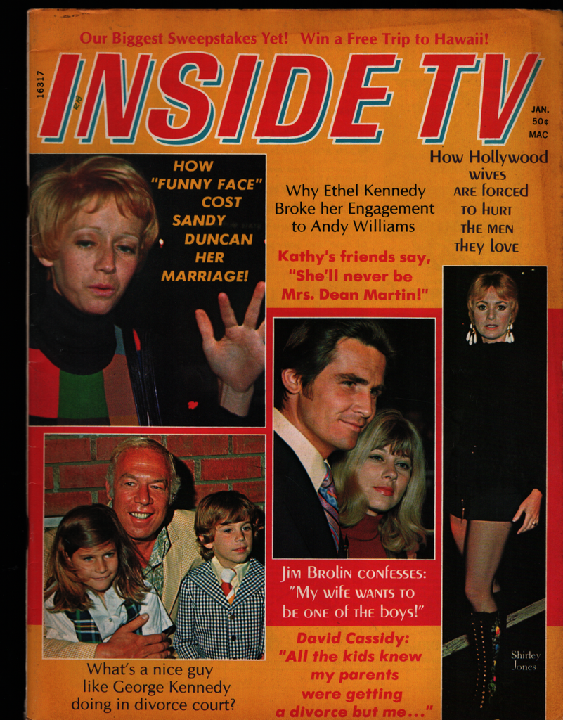 Inside TV Magazine January 1972 Jim Brolin Shirley Jones Sandy Duncan 031821ame