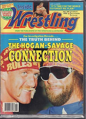 Inside Wrestling November 1991 Hulk Hogan, Lex Luger VG 042516DBE
