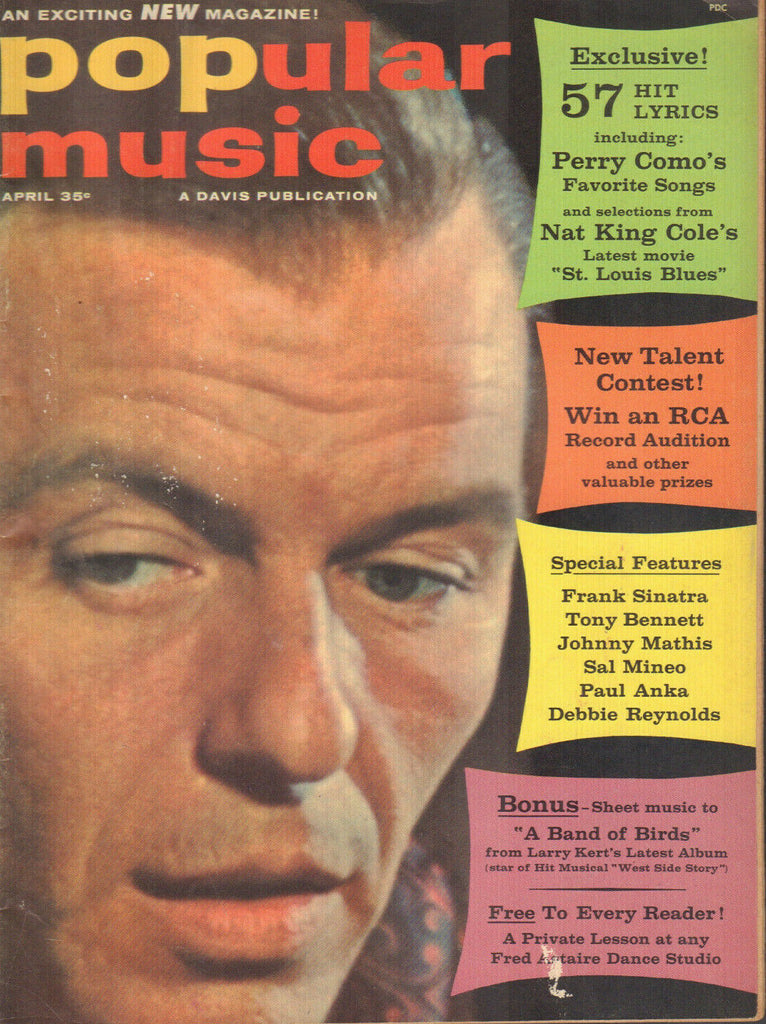 Popular Music April 1958 Premiere Issue Frank Sinatra Fred Astaire 042320DBE