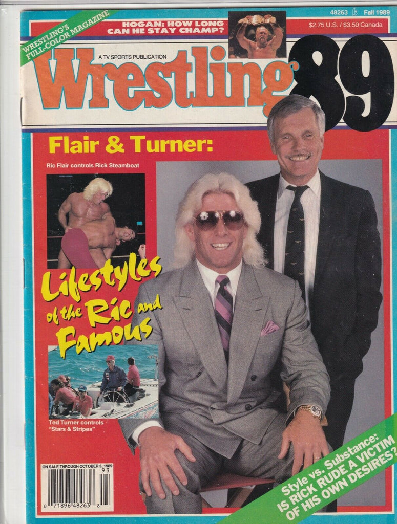 Wrestling Magazine Ric Flair Ted Turner Fall 1989 061819nonr