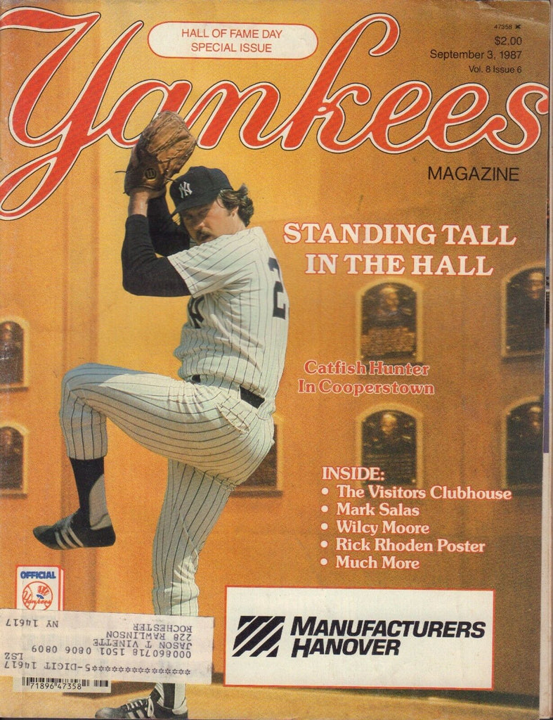 New York Yankees Magazine September 3 1987 Catfish Hunter 080817nonjhe