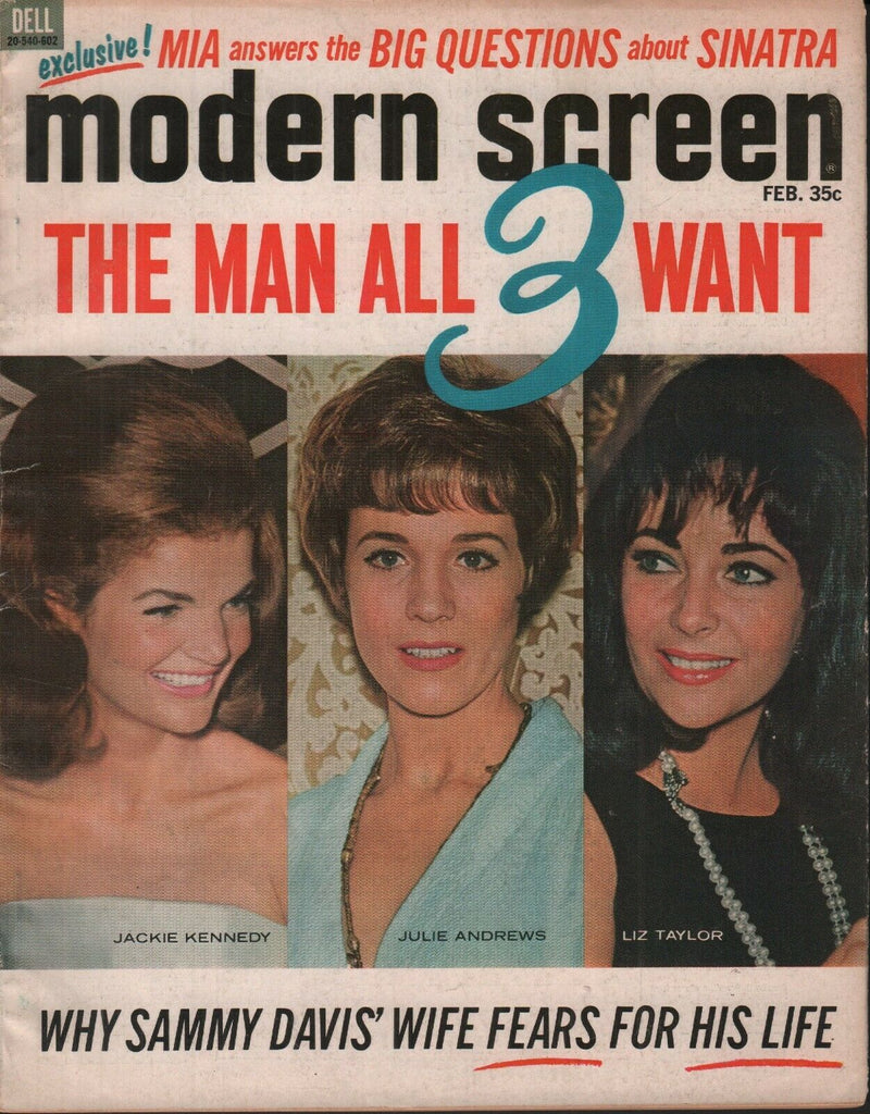 Modern Screen February 1966 Jackie Kennedy Julie Andrews Liz Taylor 062019AME