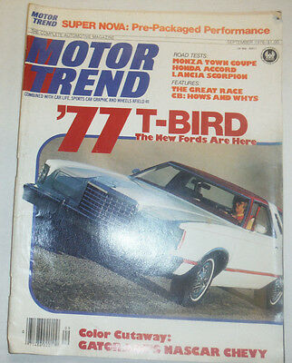 Motor Trend Magazine '77 T-Bird Monza Town Coupe September 1976 041515R