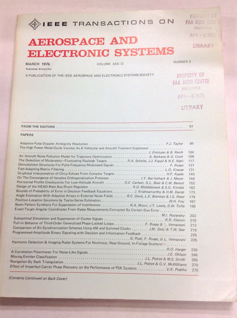 Aerospace Electronic Magazine Adaptive Pulse Doppler March 1976 FAL 042617nonr2