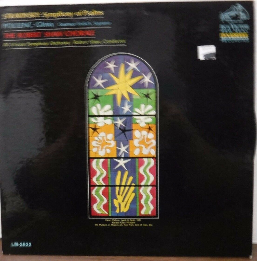 Stravinsky: Symphony of Psalms 33RPM LM2822 010217LLE