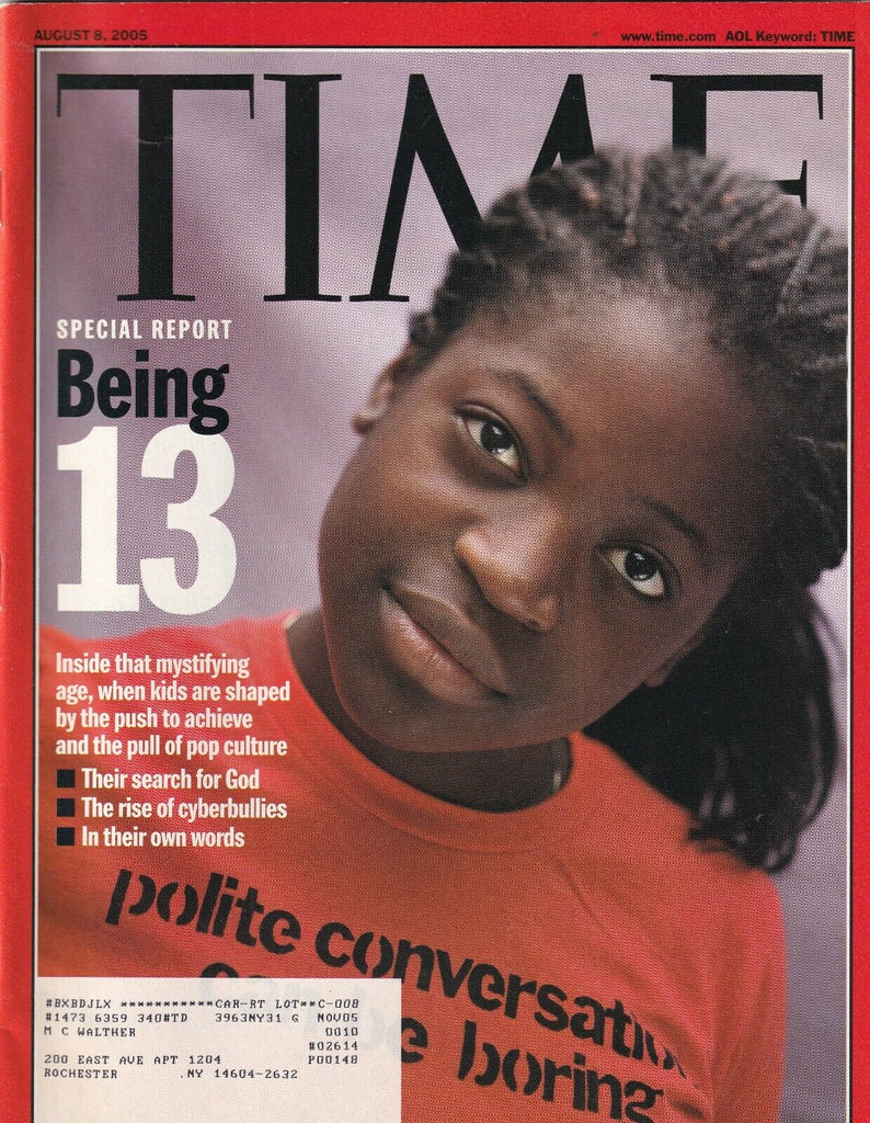 Time Mag Inside The Age Of 13 August 8, 2005 102219nonr