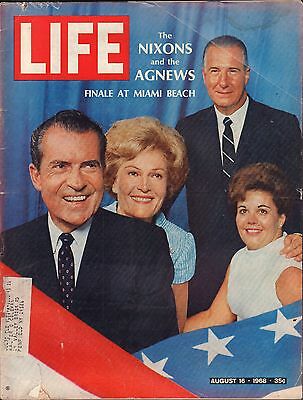 Life Magazine August 16 1968 Birthday The Nixons w/ML Gd 060716DBE2